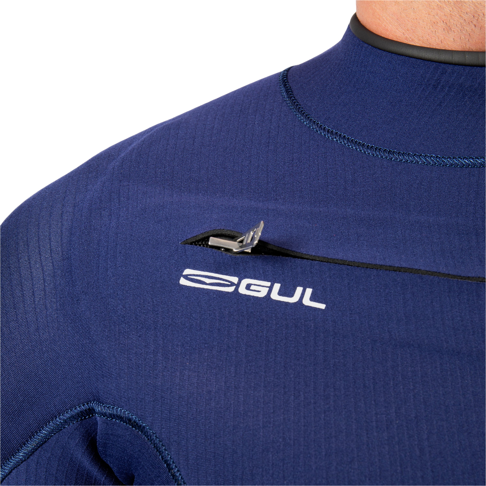 2026 GUL Herre Yulex Flexor 3/2mm Chest Zip Våddragt FX1219-GRBL - Grå / Blue